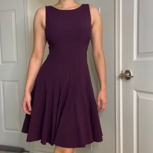 Plum Fit-and-Flare Dress - Calvin Klein